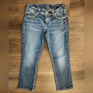 Silver Jeans Suki Mid Capri Sz W27/L22.5